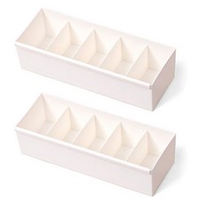 EZLIVING 互聯內衣收納盒，空間寬敞，有 5 個隔層, Ivory, 2個