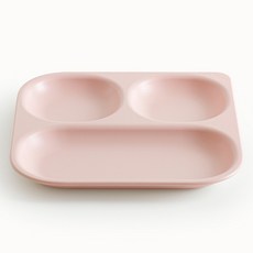 탁가온 유아용 네모 에코젠 3구 식판, 핑크, 단품, 1개