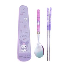 LiLFANT 輕巧真空不鏽鋼餐具組，筷子+湯匙+餐具盒, 1組