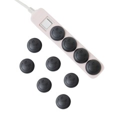 아텍스 국산 실리콘 콘센트 안전커버, 블랙, 10개