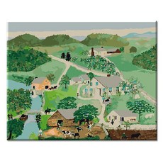 모모픽스페인팅 DIY명화그리기 40 x 50 cm, J78 그랜드마 모지스 낡은 양동이, 1개