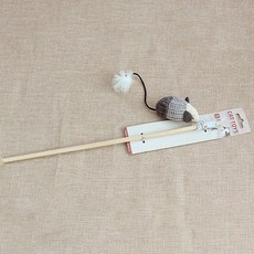 캣츠드림 고양이 패브릭 터그놀이 장난감 00065, 그레이마우스스틱, 1개