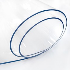 커버팩토리 투명매트 책상 식탁 테이블 유리대용 투명매트, 투명, 두께 1mm x 가로 40cm x 세로 40cm x 모서리라운드 1.5cm, 1개
