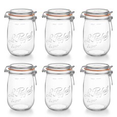 르파르페 슈퍼자 유리 밀폐용기 1L, 6개