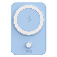 일우 아이폰 갤럭시 호환 무선충전 맥세이프 보조배터리 전기 손난로 5000mAh C타입, 스카이, IW-S55