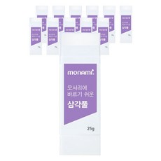 모나미 모서리에 바르기 쉬운 삼각풀, 25g, 12개