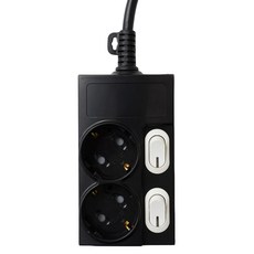 보에담 멀티탭 개별스위치 2구, 블랙, 1개, 1.5m 블랙, 1개, 1.5m