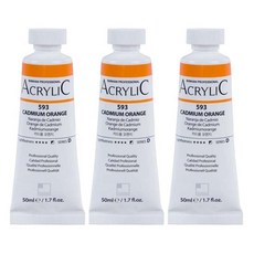 신한화구 전문가 아크릴컬러 Tube 카드뮴 오렌지 3p, 50ml, 1색