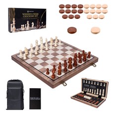 I'CLE 可折疊木質磁性棋盤遊戲棋盤套裝, 1組, 混色