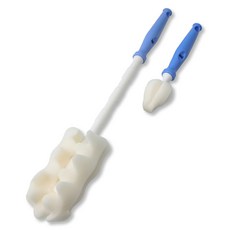 베이비베어 엠보 일자솔 + 젖꼭지솔 세트, 블루, 1세트