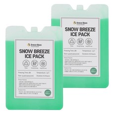 브리즈문 스노우 브리즈 빙점하 아이스팩 영하 13도 2p, 그린, 680ml