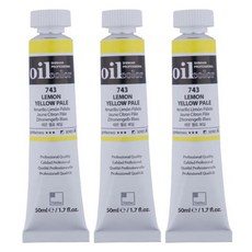 ShinHanart 專業油畫顏料管檸檬黃淡色 3p, 50ml, 1 種顏色