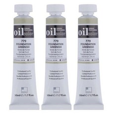 신한 전문가 유화물감 3개입, 50ml, 779번 파운데이션 그리니쉬