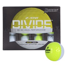 SRIXON Z-STAR 分離高爾夫球 3 顆, 12入, 1個, 白+黃