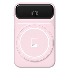 팬톤 빌트인 케이블 마그네틱 보조배터리 10000mAh 멀티단자, 핑크, PTPB-09