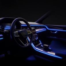 오토크루 LED DIY 엠비언트 스트립 EL와이어 시거잭형 1m, 블루, 1개