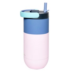 아소부 스테인레스 손잡이 빨대 대용량 세라믹 오르빗 보온보냉 텀블러, 파스텔핑크, 900ml, 1개 파스텔핑크, 900ml, 1개