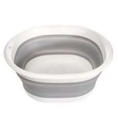 머지샵 접이식 폴딩 다용도 세수 세면 대야 대품, 그레이, 1개