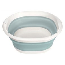 머지샵 접이식 폴딩 다용도 세수 세면 대야 중품, 블루, 1개