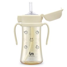 토비앤몰리 여아용 PPSU 돗바니 원터치락 빨대컵 280ml, 1개, 바닐라 1개, 돗바니 바닐라