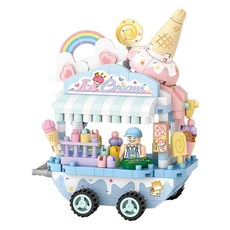 LOZ 스탠드 카트 시리즈 미니블럭, 아이스크림카트, 1개