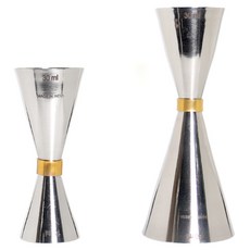 킹메탈웍 클라로 슬림 지거 15ml 30ml + 30ml 60ml 세트, 실버, 1세트