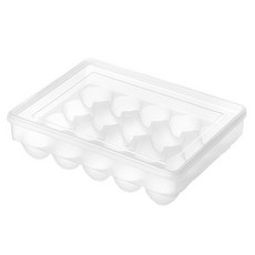 블럭마트 뚜껑있는 대용량 계란 보관함 20구, 반투명, 1개