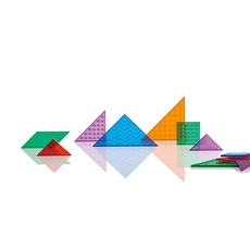 edx education 半透明觸覺七巧板組 23504C, 1組, 1人用, 混色