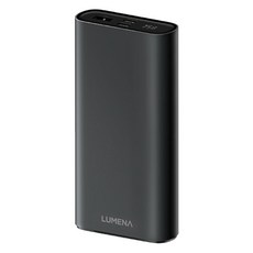 루메나 고속충전 보조배터리 20000mAh C타입, 차콜블랙, PQ20