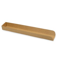 제이팩토리 꼬치트레이 크라프트 종이 받침 일회용 포장용기 27.5 x 4 x 2.5 cm, 100개