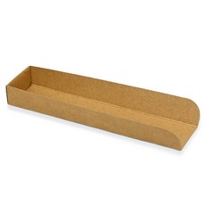 제이팩토리 꼬치트레이 크라프트 종이 받침 일회용 포장용기 24 x 5 x 3 cm, 100개