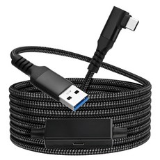 SPACE SHIELD Meta Quest3適用60W 5Gbps VR增強轉接充電線 USB A型 to C型 5m, 單品, 1個
