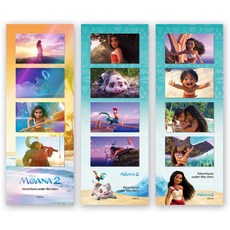 디즈니 모아나 2 네컷 스티커 세트 1: 스틸컷, 아르누보, Disney 그림