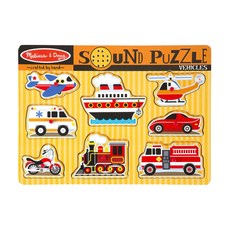 Melissa&Doug 瑪莉莎 聲音拼圖 交通工具, 1組