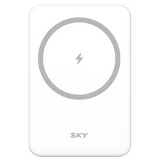 스카이 필 M05 맥세이프 호환 무선충전 보조배터리 5000mAh, SKY-BM05, 폴라 화이트