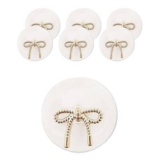 동대문단추왕 투명 매듭리본난C 단추 18mm, 골드, 7개 골드, 7개
