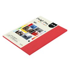 종이문화 프린트프로 얇은 칼라복사지 No 29 레드 80g, A4, 62개