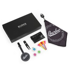 BURKE 高爾夫優質禮物球毛巾+推桿夾+除草器+球標+高爾夫球座組, 1組, 混色