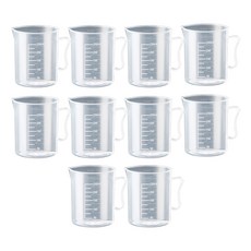 27 堅固耐用的塑料燒杯, 10 250毫升