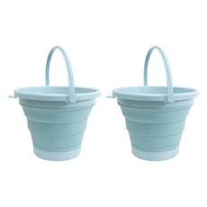 折疊式水桶 5L, 2個, 天空