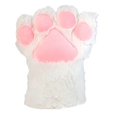 스투피드 고양이 발바닥 장갑, 화이트, 1개