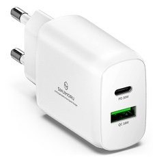 오피디 GaN 30W 듀얼포트 PPS 초고속 PD 충전기, 화이트, 1개