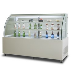 BELLE 프리미엄 쇼케이스 라운드 뒷문형 화이트 570L JRB-1800W 방문설치