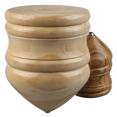 B2win Prairu休閒玩具陀螺 深棕色 6cm+棕色 10cm組, 1組