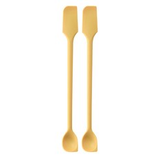쿠리풀 실리콘 다용도 롱 스푼, 옐로우, 2개