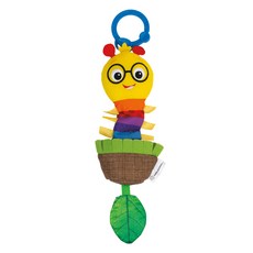 베이비아인슈타인 부르르 애벌레 유모차 카시트 고리 장난감, 혼합색상, 1개