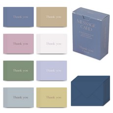 모노라이크 땡큐 클래식 메세지 카드 40p + 봉투 20p 세트, 혼합색상, 1세트