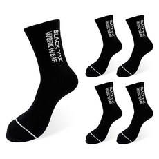 BlackYakWorkWear 雙層氣墊多功能襪子 5雙組, 1組, 黑色