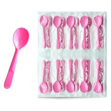 생활을그리다 개별포장 미니미니 스푼 핑크 8.5cm, 1개입, 500개