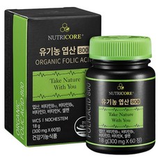 NUTRICORE 葉酸800補充錠, 1組, 60顆